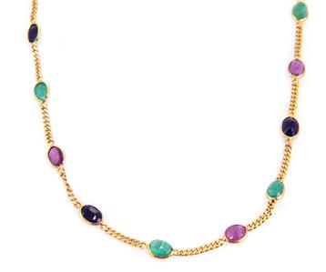 15ct Emerald Sapphire Ruby 18k Yellow Gold Bezel Yard (1 of 4)