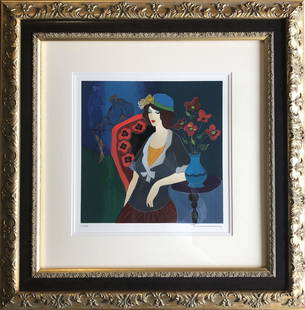 TARKAY ** TIME TO RELAX ** SIGNED SERIGRAPH: Artist: Itzchak Tarkay (b. 1935) Title: Time To Relax Medium: Serigraph on Wove Paper Signature: Hand-signed by the Artist Limited Edition: One of a collection of 495 Image Size: 
