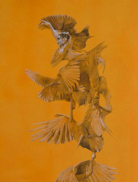 JULIO CESAR DELGADO ** DANCE OF THE BIRDS #23 ** ORIGINAL (1 of 3)