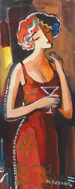 KERZNER **MARTINI HOUR ** SIGNED ORIGINAL (1 of 2)