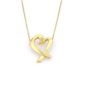 Tiffany & Co. Picasso 18k Yellow Gold Small Loving Heart Pendant & Chain (1 of 4)
