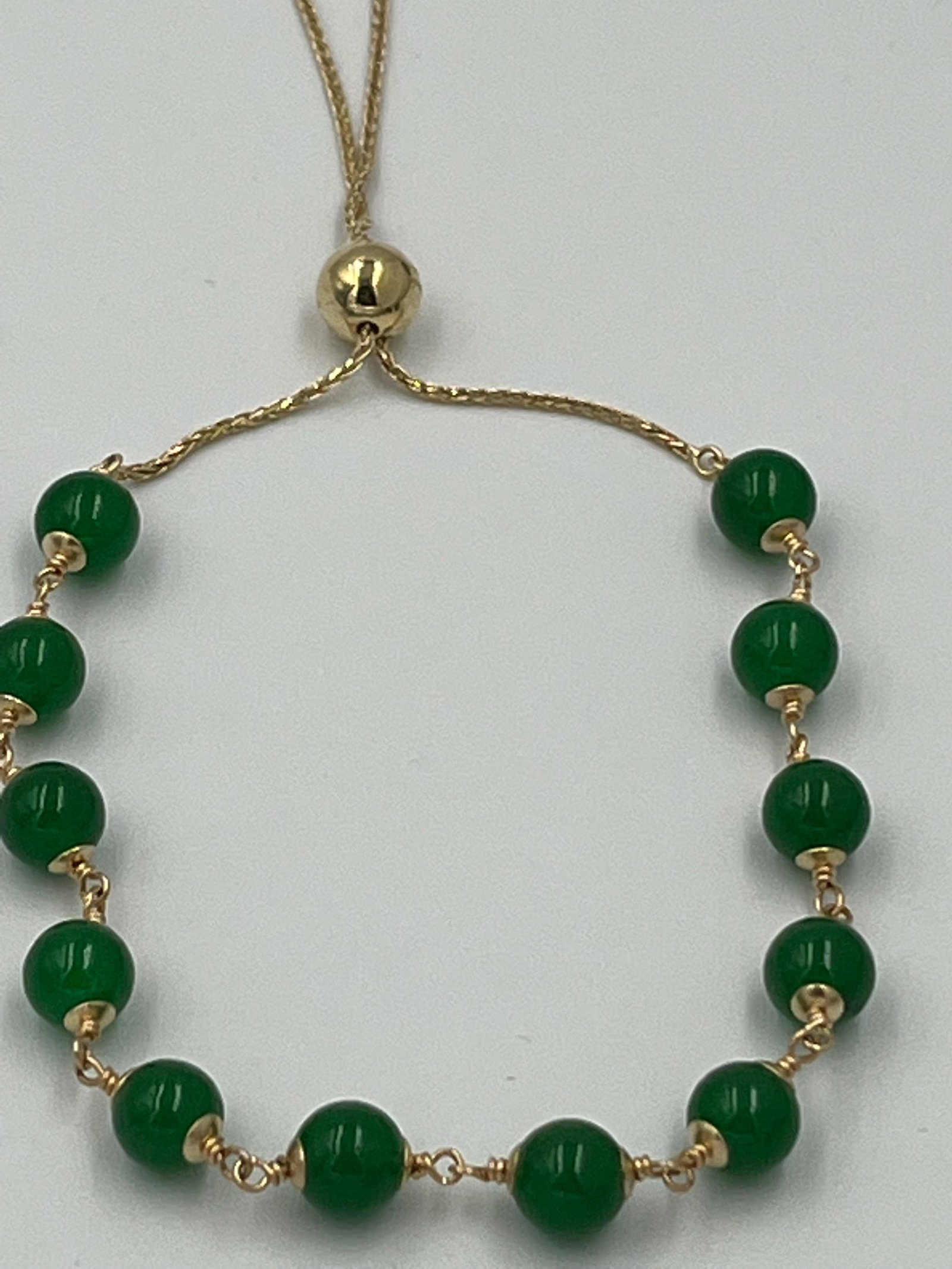 GORGEOUS JADE & 14K GOLD BRACELET (1 of 5)