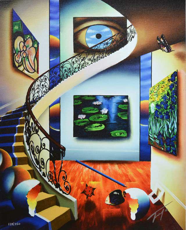 FERJO ** EYE OF A MASTER ** SIGNED GICLEE CANVAS: Artist: Ferjo (b. 1946) Title: Eye of a Master Medium: Fine Art Giclee on Canvas Signature: Hand-signed by the Artist Limited Edition: 350 Image Size: Approximately 20 inches x 16 inches Framed: Unfra