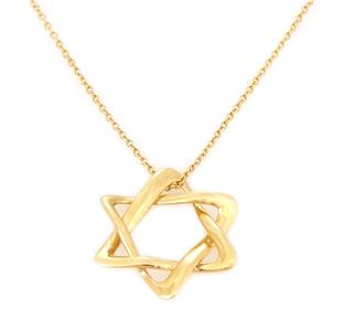 Tiffany & Co. Peretti 18k Yellow Gold Star of David Pendant Long Chain 24" (1 of 6)
