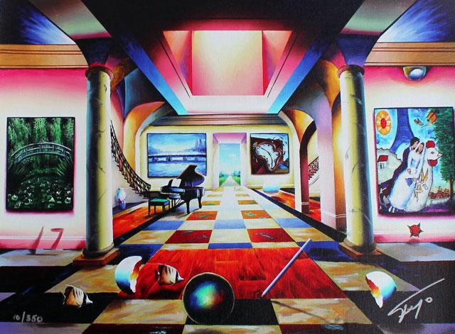 FERJO ** MELTING TIME ACROSS FROM BRIDGE ** SIGNED CANVAS: Artist: Ferjo (b. 1946)Title: Melting Time Across from BridgeMedium: Fine Art Giclee on Canvas Signature: Hand-signed by the ArtistLimited Edition: 350Image Size: Approximately 12 inches x 16 inchesFr