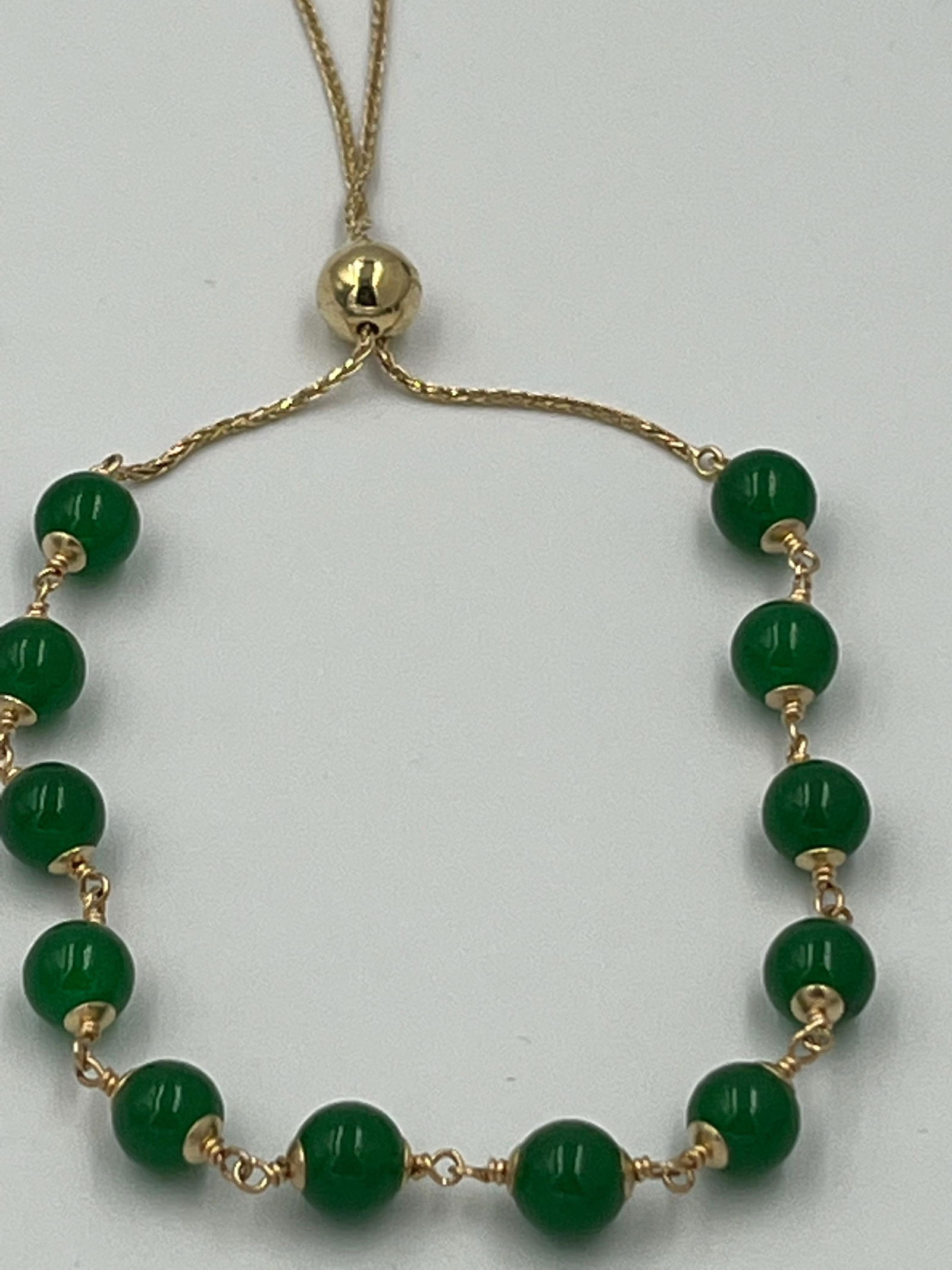 GORGEOUS JADE & 14K GOLD BRACELET (1 of 5)