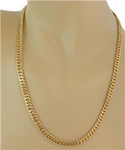 Elegant 24k Solid Gold 6mm Wide Curb Link Chain 20.5"L- 74.5grams! (1 of 4)