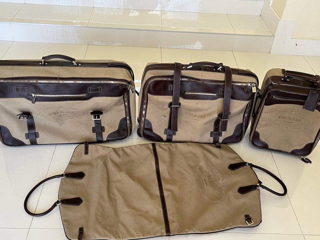 COLLECTORS 4 PIECE AUTHENTIC PRADA LUGGAGE SET (1 of 12)