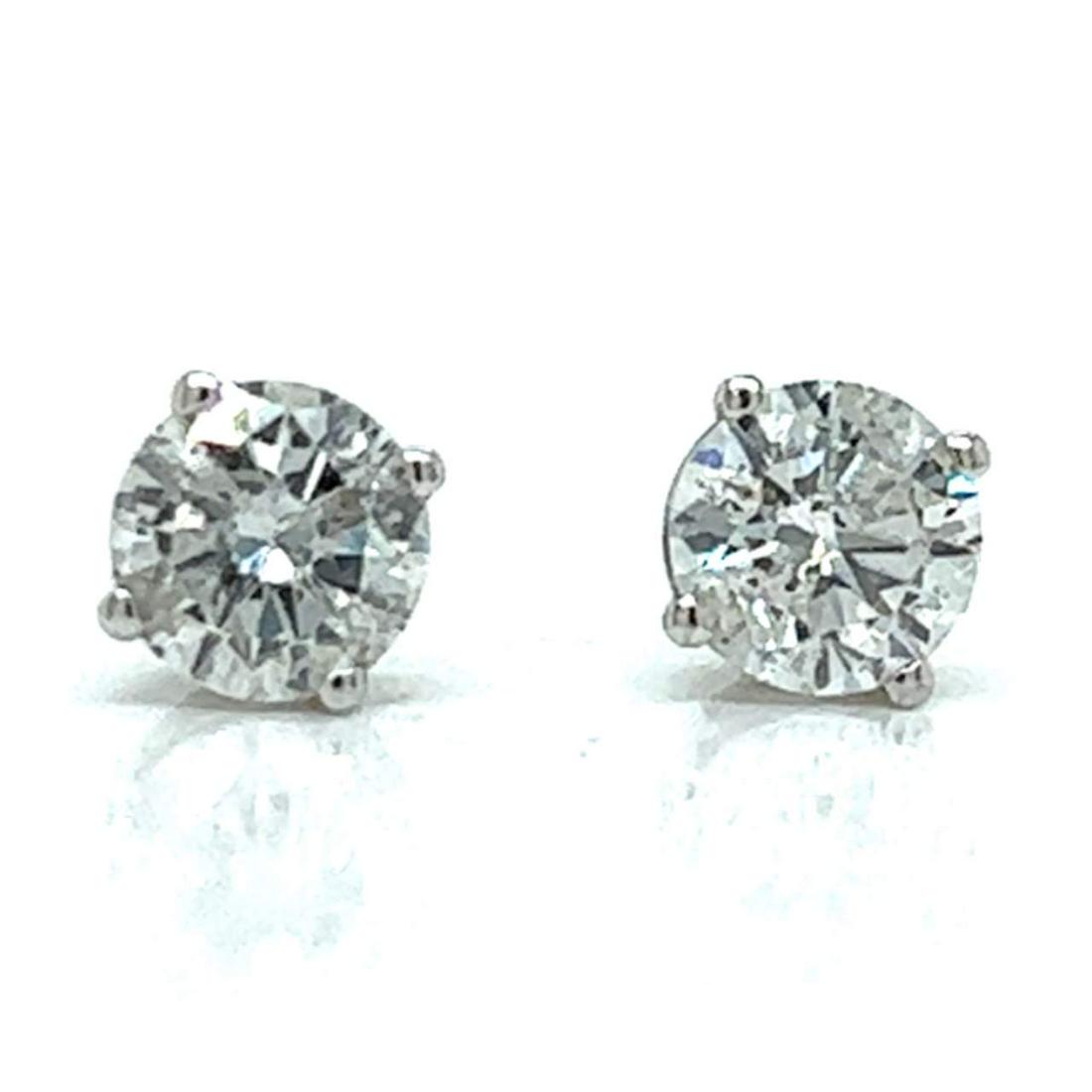 14K White Gold 1.50 Ct. Diamond Stud Earrings (1 of 3)