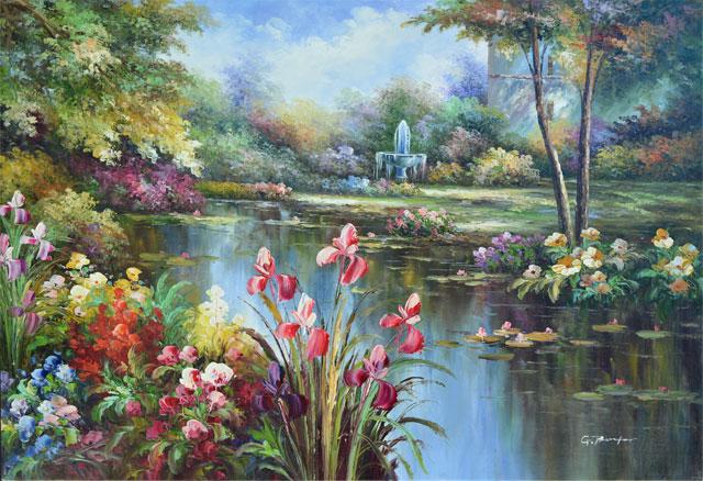 G. BENFAR **BOTANICAL GARDEN** SIGNED ORIGINAL (1 of 2)