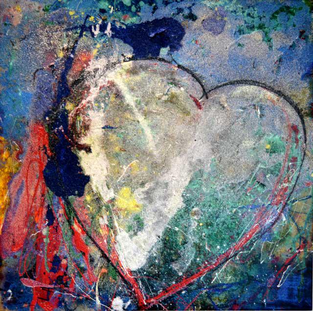 JAMALI **SPARKLING LOVE**: Artist: Jamali Title: Sparkling LoveMedium: Hand Embellished Giclee on Canvas Image Size: Approximately 36 inches x 36 inches Framed: Stretched and Ready for Framing Biography: Jamali is an establishe