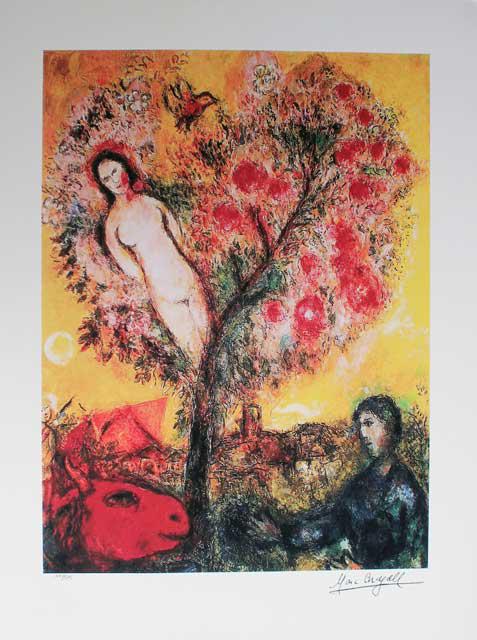 CHAGALL **TREE OVER VILLAGE ** GICLEE (1 of 3)