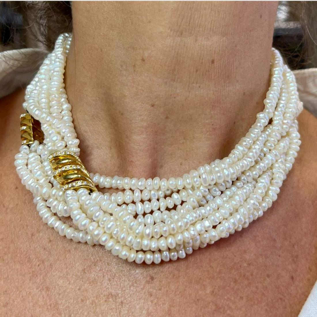 18K Yellow Gold Pearl Necklace(s) (1 of 3)