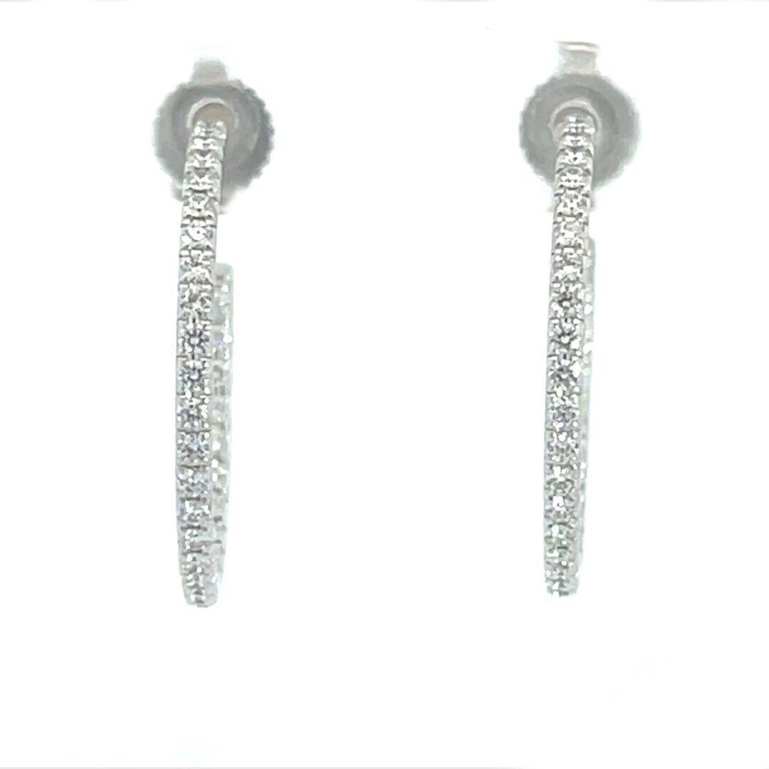 Tiffany inside hot sale out hoop earrings