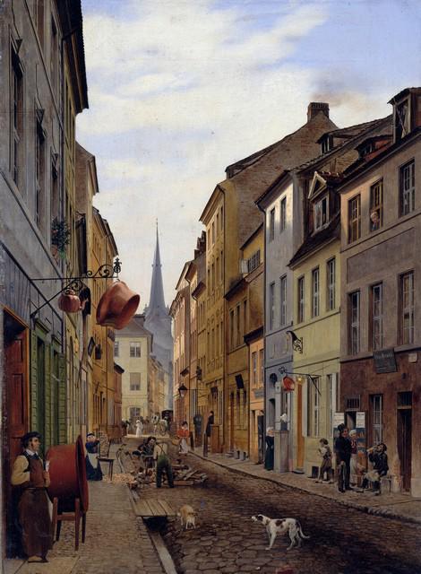 EDUARD GAERTNER **STREET SCENE** GICLEE: Artist: Eduard Gaertner Title: Street Scene Medium: Fine Art Reproduction Giclee on Canvas Image Size: Approximately 20 inches x 14 ½ inches Framed: Unframed on Unstretched Canvas Biography: Jo