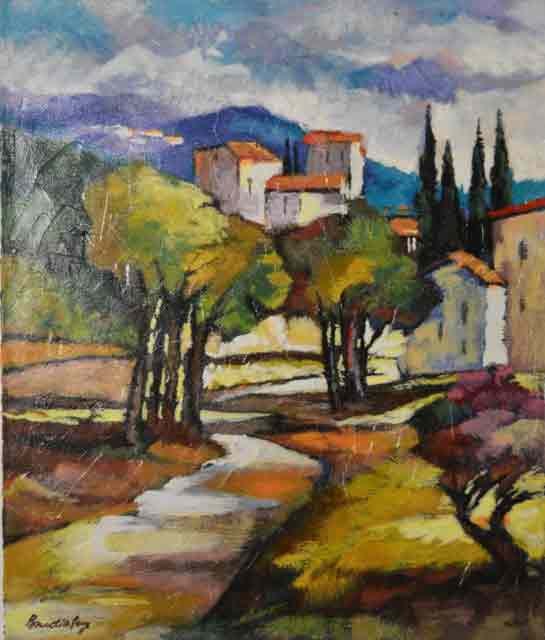 BRODINSKY ** PASS IN THE GROVE ** HAND EMBELLISHED SERIGRAPH: Artist: Slava Brodinsky (b. 1955) Title: A Pass in the Grove Medium: Hand Embellished Serigraph on Canvas Signature: This piece is hand-signed by the artist and numbered on the back Limited Edition: D