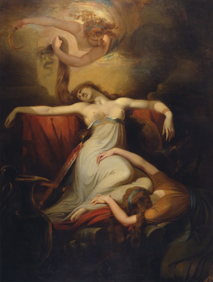 FUSELI ** DIDO** GICLEE: Artist: Henry Fuseli Title: Dido Medium: Fine Art Reproduction Giclee on Canvas Image Size: Approximately 20 inches x 15 inches Framed: Unframed on Unstretched Canvas Biography: Henry Fuseli (7 Februa