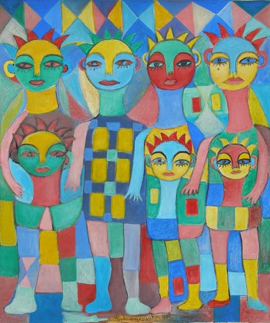 KOUAKOU ** EPHREM 19VI ** ORIGINAL ACRYLIC (1 of 2)