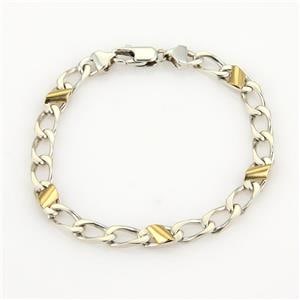 Tiffany & Co. Vintage 925 Silver & 18k Yellow Gold Chain Link Bracelet (1 of 4)