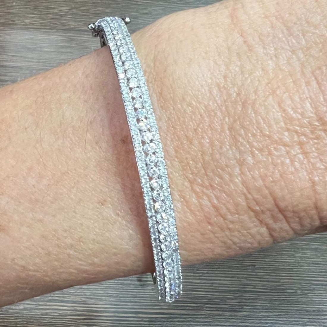 14K White Gold 2.25 Ct. Diamond Bangle (1 of 2)