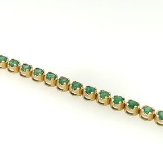 Stunning 14k YG Emerald Bracelet (1 of 4)