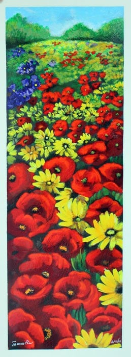 TAMARA **FLOWER LANDSCAPE #2** SIGNED SERIGRAPH (1 of 3)