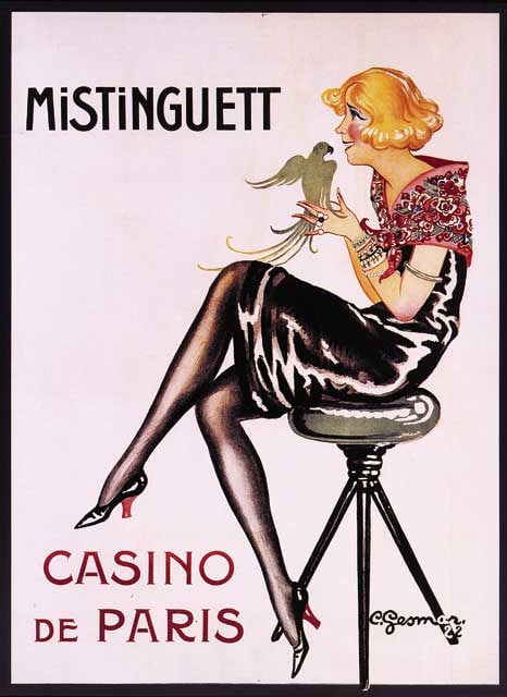 GESMAR **MISTINGUETT CASINO PARIS** GICLEE: Artist: Charles Gesmar Title: Mistinguett Casino Paris Medium: Fine Art Reproduction Giclee on Canvas Image Size: Approximately 32 inches x 23.25 inches Framed: Unframed on Unstretched Canvas Charles
