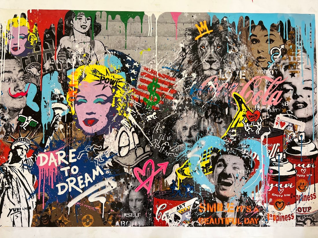 Yuvi Dare to Dream Hand Signed Mixed Media Acrylic Limited Edition Pop Art Campbell's Soup (1 of 1)