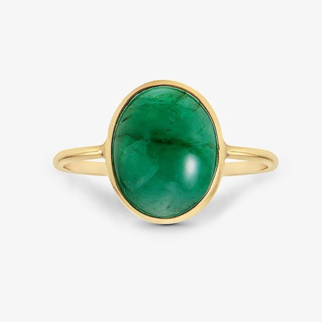 18KT EMERALD CABS RING (1 of 2)