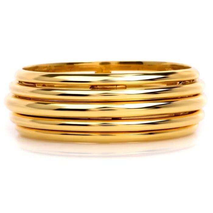Piaget Possession 18K Yellow Gold Spinning Bangle Bracelet (1 of 5)