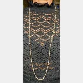 18K Rose Gold 8.25 Ct. Diamond by the Yard Necklace