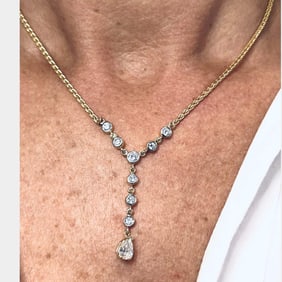 14K Yellow Gold 1.90 Ct. Diamond Necklace