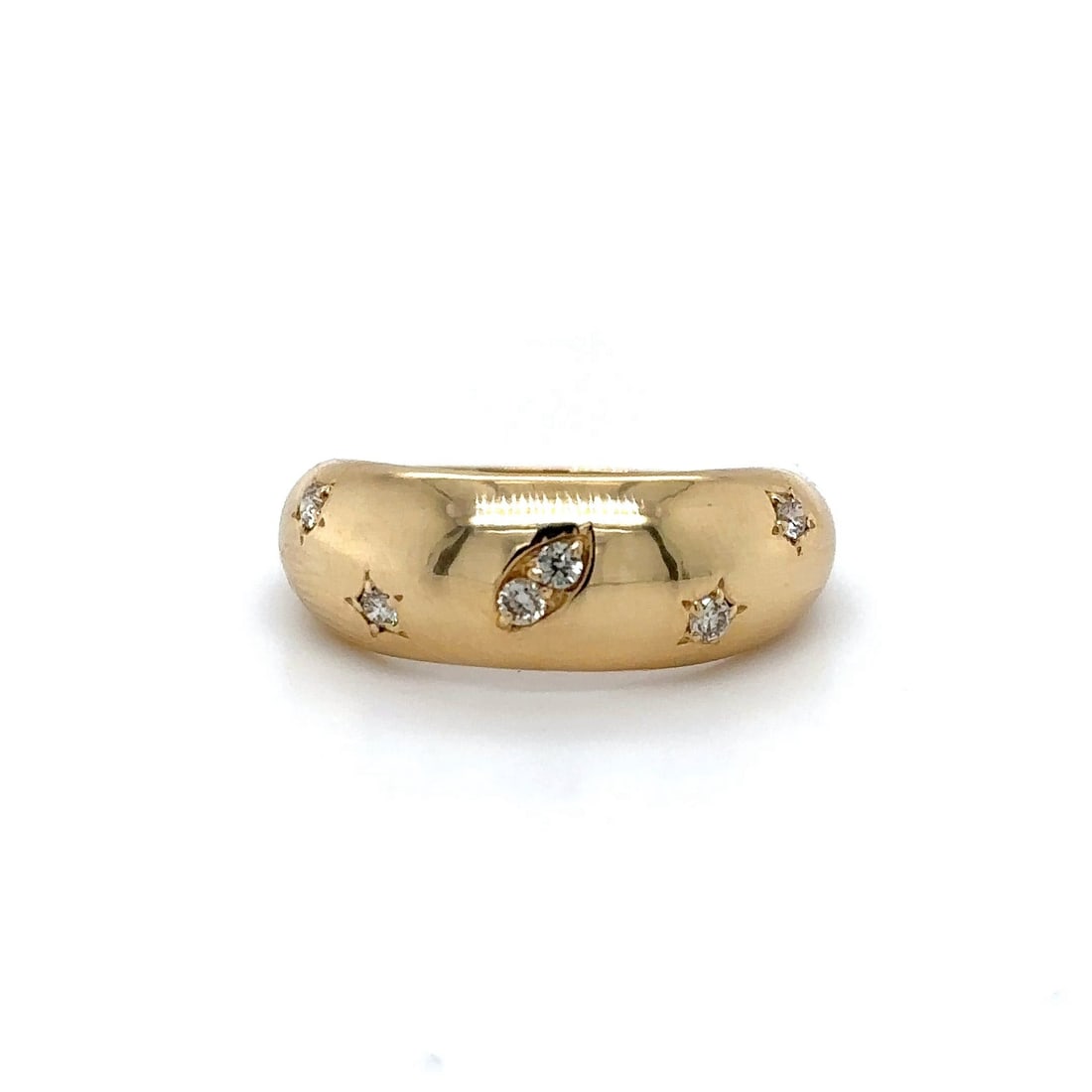 14KT YELLOW GOLD DIAMONDS RING (1 of 3)