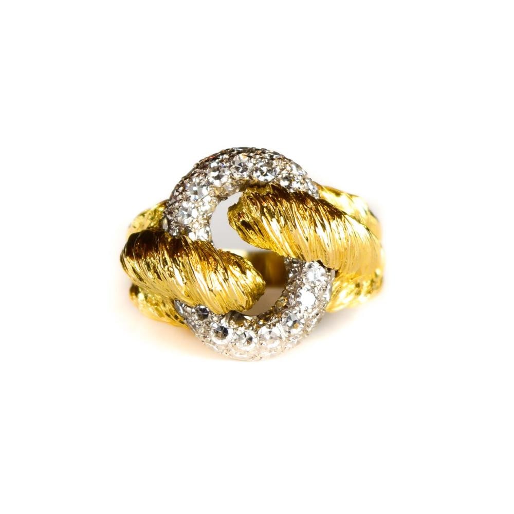 DIAMOND, GOLD AND PLATINUM RING (1 of 2)