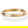 14KT YELLOW GOLD DIAMOND DOT RING BAND
