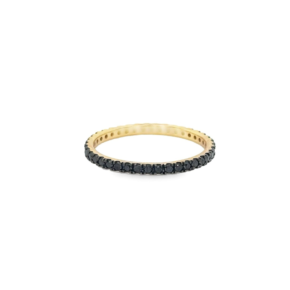 14KT YELLOW GOLD BLACK DIAMOND ETRNITY BAND (1 of 2)