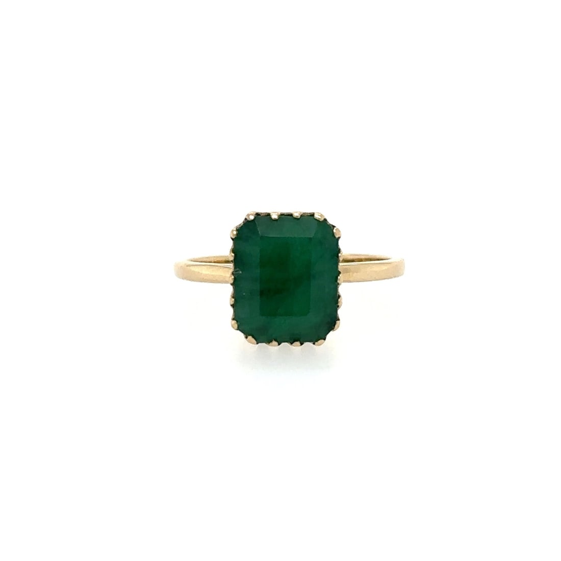 YELLOW GOLD EMERALD RING (1 of 3)
