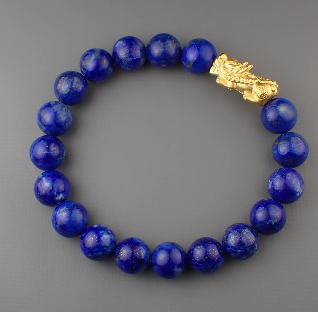 LAPIS AND 22K GOLD BRACELET (1 of 3)