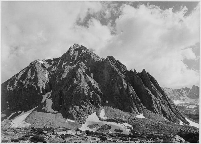 ADAMS **CENTER BASIN, KINGS RIVER CANYON** GICLEE: Artist: Ansel Adams Title: Center Basin, Kings River Canyon Medium: Fine Art Reproduction Giclee on Canvas Image Size: Approximately 23 inches x 32 inches Framed: Unframed on Unstretched Canvas Biogra
