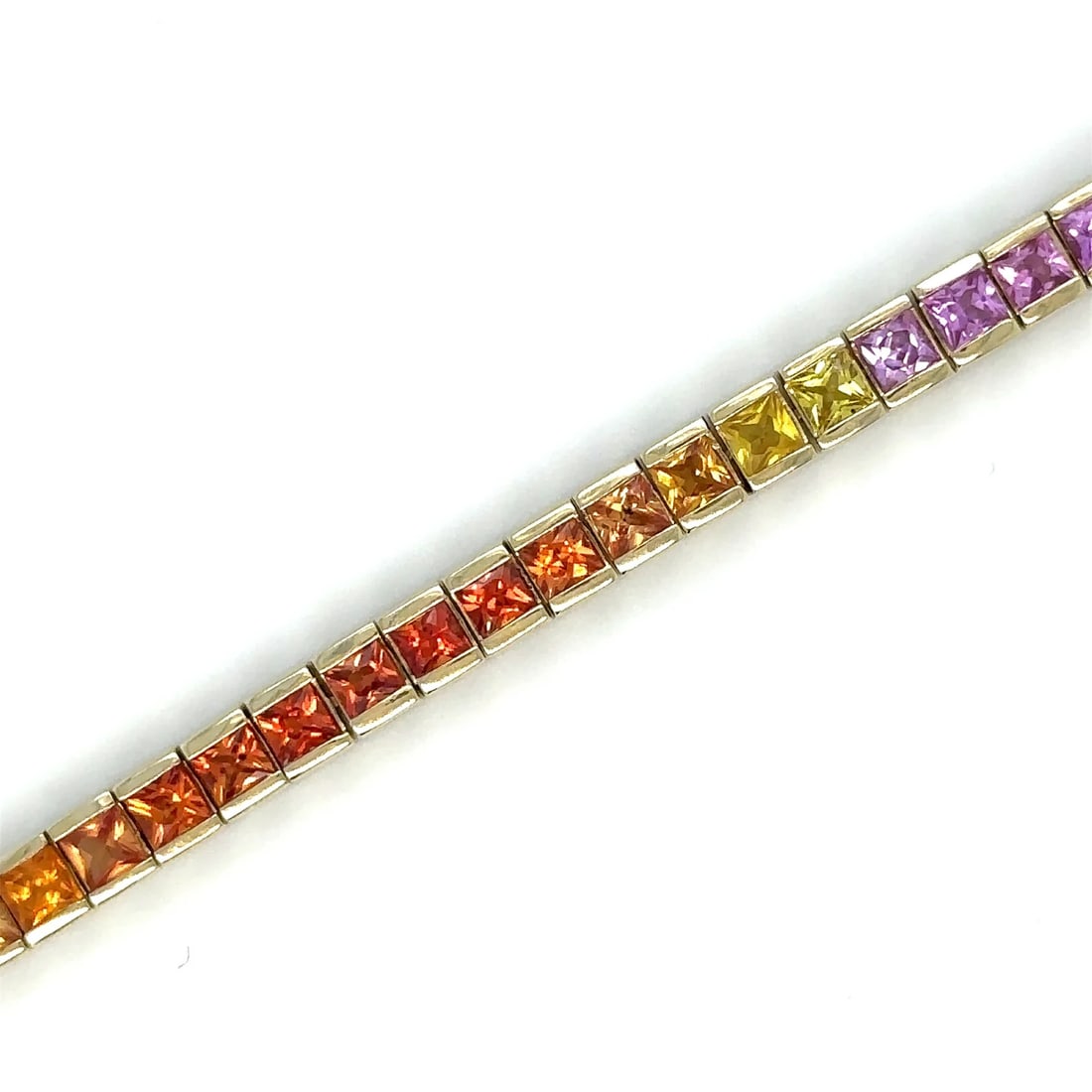 14KT YELLOW GOLD MULTI SAPPHIRE BRACELET (1 of 2)