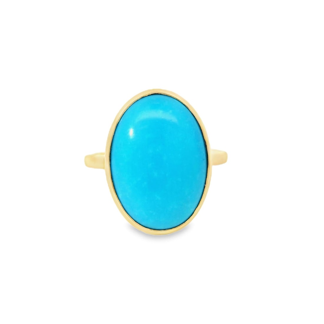 14 KT YELLOW GOLD TURQUOISE RING (1 of 3)