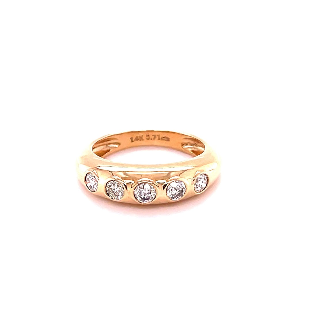 14KT YG DIAMOND 5 PCS GYPSY RING (1 of 2)