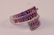 Ring 14k White Gold Diamonds and Pink Sapphires.