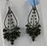 18k Gold Black Diamond Drop Eearrings. - 3