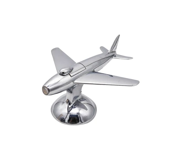 Dunhill London 1954 F-86 Jet Aircraft Table Desk Lighter In Polished Chrome (1 of 6)