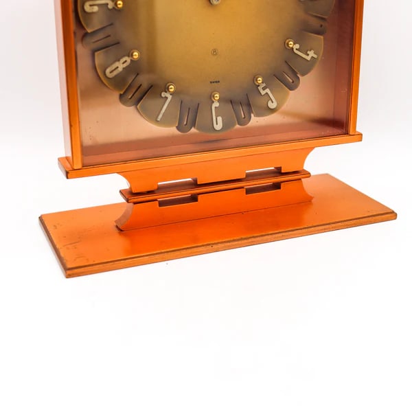 Jaeger LeCoultre 1950 Swiss Retro Modernist Mechanical Desk Clock Near Mint (1 of 6)