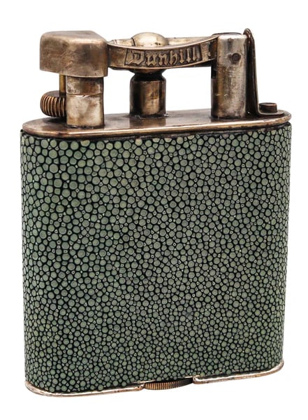 Dunhill England 1940 Desk Table Unique Lift Arm Petrol Lighter With Shagreen (1 of 8)