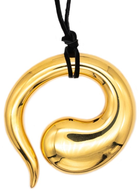 TIFFANY & CO. 1981 BY ELSA PERETTI 18 KT VERMEIL ETERNAL CIRCLE PENDANT NECKLACE (1 of 4)