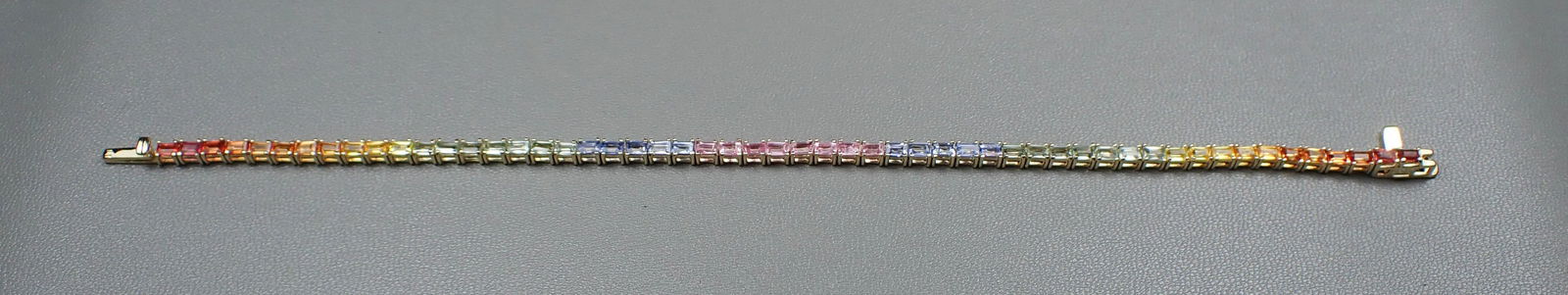 RAINBOW SAPPHIRE AND 14K GOLD BRACELET (1 of 5)