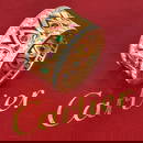 Vintage Cartier French Tanjore Diamond Ruby Emerald 18K Ring